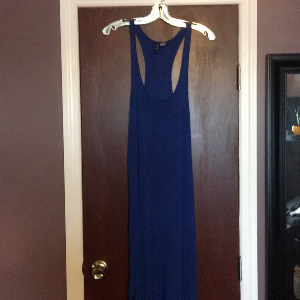 Royal Blue Cotton Maxi Dress